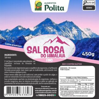 Sal Rosa do Himalaia Fino - Dosador 450g